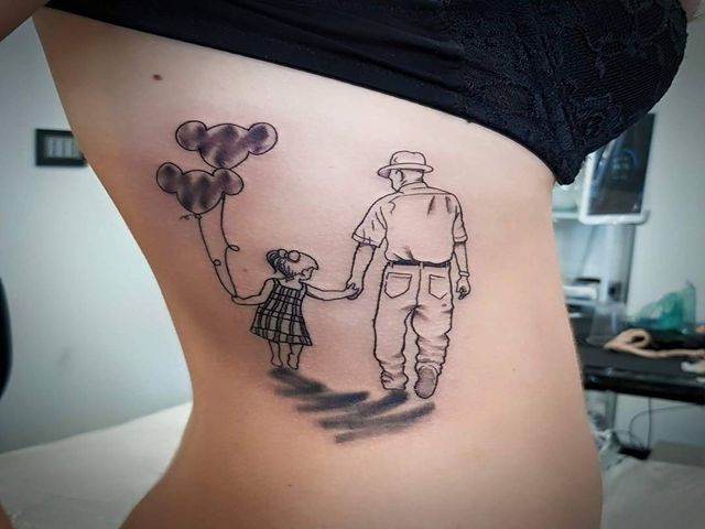 padre e figlia tatuaggi 