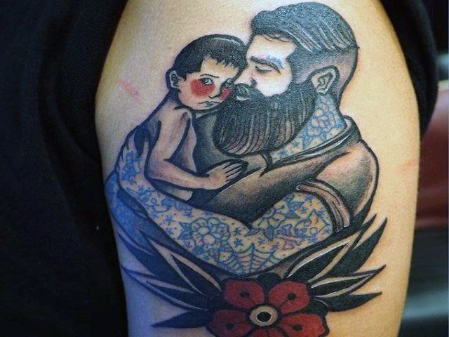 tatuaggio padre figlio